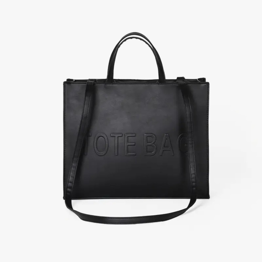 Unbranded Sleek Large Capacity Tote with “TOTE BAG" Logo  - NIP - Picture 16 of 16